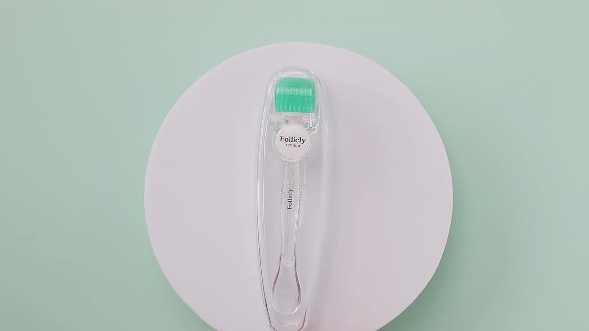 Indlæs video: Follicly™ Derma Roller 3-Pak – 192 Ægte Titan Mikronåle (Værdi Pakke)